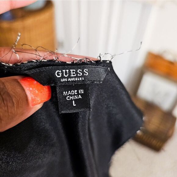 New Guess Fuzzy Goldie Sexy A- Line Slip Dress. - Picture 5 of 15
